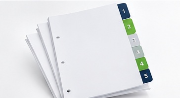 Custom tabs and dividers